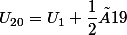 U_{20}=U_{1}+\dfrac{1}{2}×19